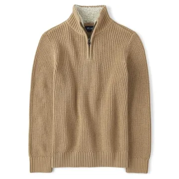The Children's Place Boys' Cork Quarter Zip Sweater - Medium Size