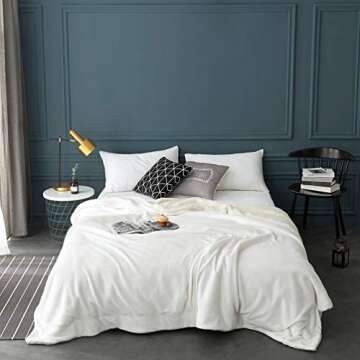 LBRO2M Sherpa Fleece Bed Blanket Queen Size Super Soft Fuzzy Plush Warm Cozy Fluffy Microfiber Couch...