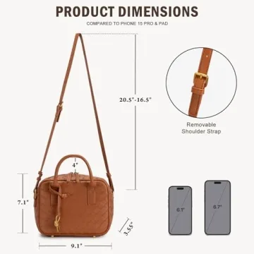 GASSDA Woven Bag for Women, Cute Tote Bag Crossbody Bag PU Leather Handmade Shoulder Handbags Woven Purses for Women (Brown)