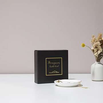 Stylish Ceramic Jewelry Tray for Rings and Earrings - Gift Ready