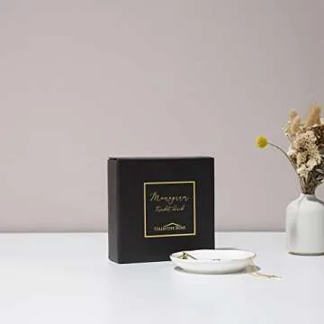 Stylish Ceramic Jewelry Tray for Rings and Earrings - Gift Ready