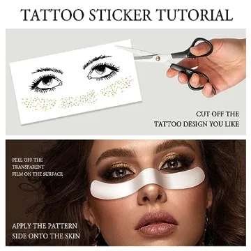 Freckles Metallic Tattoo Stickers - Waterproof Temporary Face Art