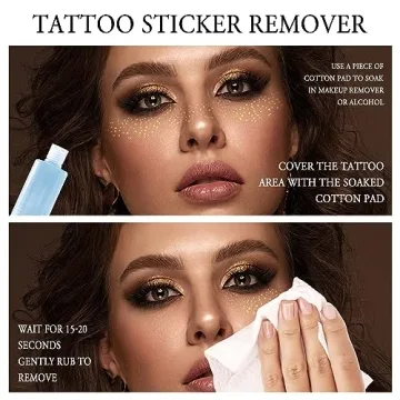 Freckles Metallic Tattoo Stickers - Waterproof Temporary Face Art