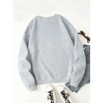 SOLY HUX Women's Graphic Oversized Crewneck Long Sleeve Casual Loose Pullover Los Angeles California...