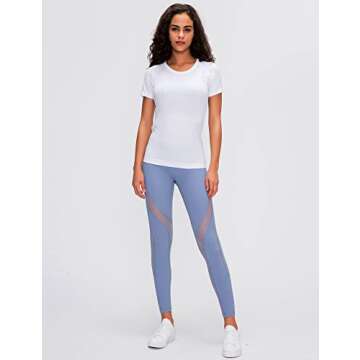LUYAA Women's Athletic Tops: Seamless Fitted Gym Shirts