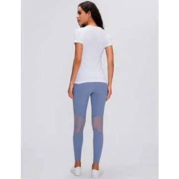 LUYAA Women's Athletic Tops: Seamless Fitted Gym Shirts