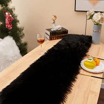 Faux Fur Table Runner for Elegant Home Decor