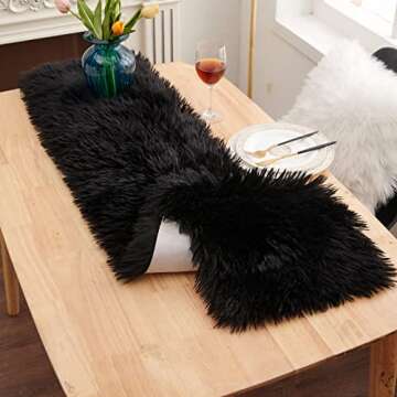 Faux Fur Table Runner for Elegant Home Decor