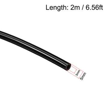 uxcell Silicone Tubing - 1/8" ID x 3/16" OD, 6.6ft Durable Rubber Hose Pipe for Liquid Transfer