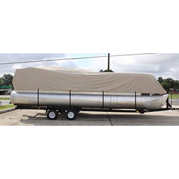 Vortex Direct 26' Pontoon Boat Cover - Durable Tan/Beige Protection for Your Boat