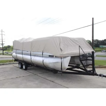 Durable Vortex Direct 26' Pontoon Boat Cover with Straps