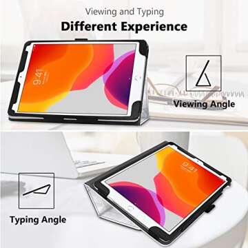 Gylint Case for iPad 9th / 8th / 7th Gen (2021/2020/2019) 10.2 Inch/iPad Air 10.5 (3rd Gen) 2019 / iPad Pro 10.5 2017- Premium PU Leather Smart Folio Cover with Pencil Holder, Auto Sleep/Wake Marble