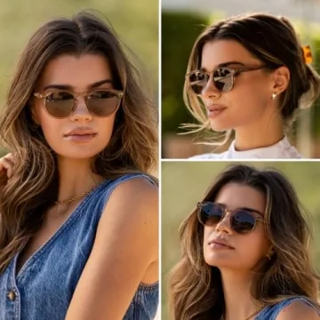 WearMe Pro Polarized Round Retro Women's Sunglasses