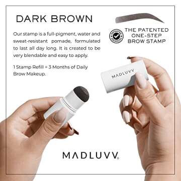 MADLUVV Brow Stamp Refill* - Color Stamp for Brows & Root Touch Up for Women & Men, Instantly Concea...