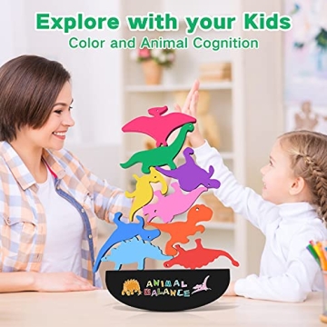 Montessori Dinosaur Toys for Kids 2-4 | Stacking Game