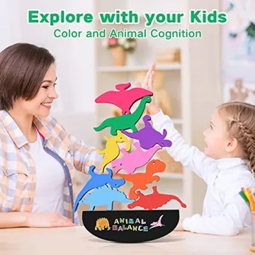 Montessori Dinosaur Toys for Kids 2-4 | Stacking Game