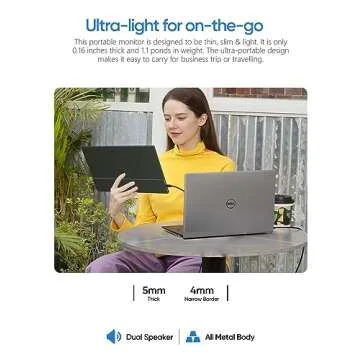 ARZOPA Portable Monitor 15.6'' FHD 1080P Portable Laptop Monitor IPS Computer External Screen USB C HDMI Display for PC MAC Phone Xbox PS5- A1 GAMUT