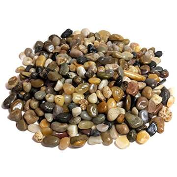 Natural Polished Mixed Pebbles for Home Decor