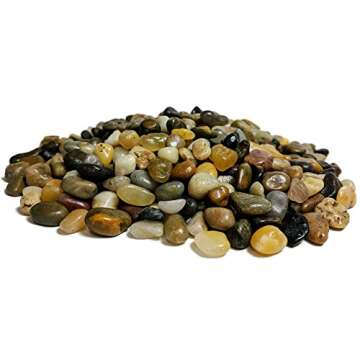 Natural Polished Mixed Pebbles for Home Decor