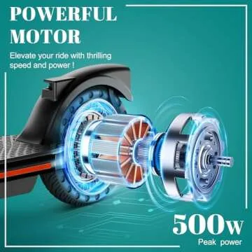 TST Electric Scooter for Adults, Folding Electric Scooter with 10" Solid Rear Tires, 20 Mph Commuter E-Scooter, 20 Miles Range, Electric Scooter Adult with APP Control and Dual Braking System