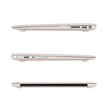 MOSISO Compatible with MacBook Air 13 inch Case (Models: A1369 & A1466, Older Version 2010-2017 Release), Protective Plastic Hard Shell Case & Keyboard Cover & Screen Protector, Rock Gray