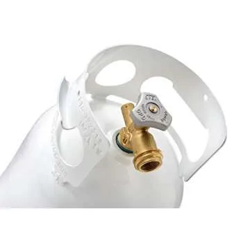 FLAME KING YSN5LB 5 Pound Propane Tank Cylinder, Great For Portable Grills, Fire Pits, Heaters And Overlanding, White