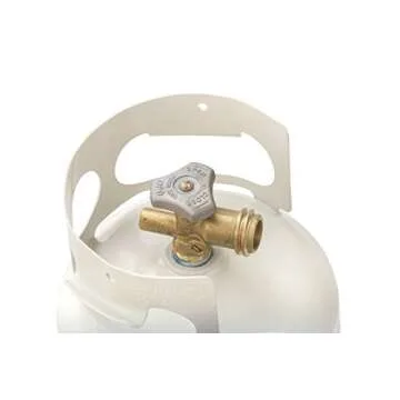 FLAME KING YSN5LB 5 Pound Propane Tank Cylinder, Great For Portable Grills, Fire Pits, Heaters And Overlanding, White