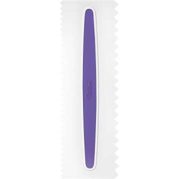 Wilton Comb Icing Smoother Set-3 Piece, White/Purple