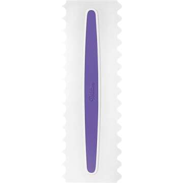 Wilton Comb Icing Smoother Set-3 Piece, White/Purple
