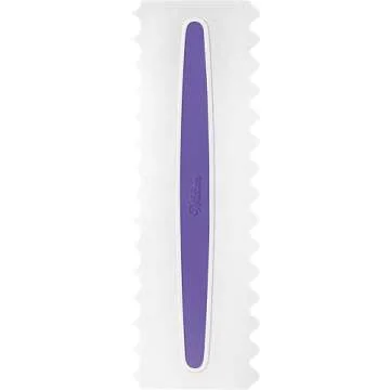 Wilton Comb Icing Smoother Set-3 Piece, White/Purple