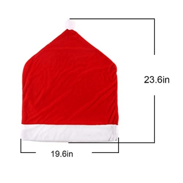 Festive Santa Hat Chair Covers for Christmas Cheer