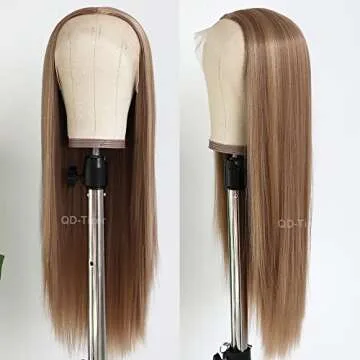 Fashion QD-Tizer Blonde Highlights Lace Front Wig