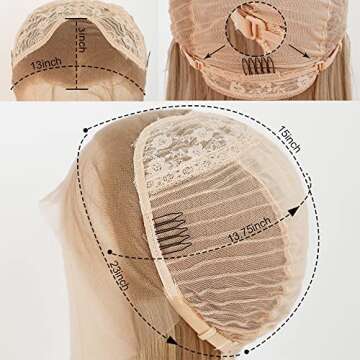 Fashion QD-Tizer Blonde Highlights Lace Front Wig