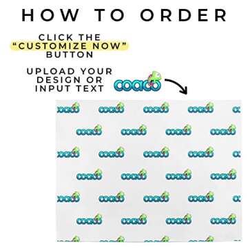 COACO Personalized Tissue Paper, Your Custom Design, Logo, or Text, Great for Holiday or Special Occ...