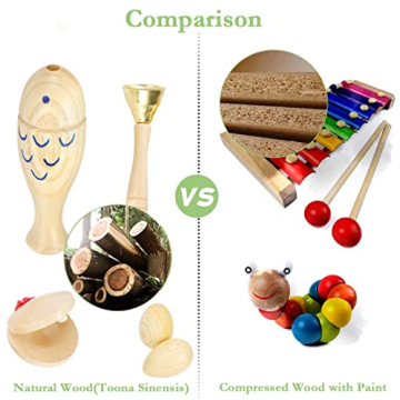 Ehome Musical Instruments for Toddlers 1-3 | Wooden Toys