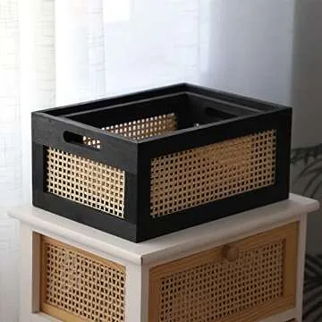 HODAKJUE Handmade Wood Baskets for Stylish Storage