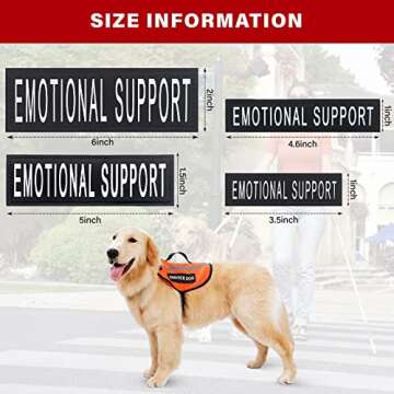 2Pack Service Dog Patches, Removable Vest Patches for in Training Dog, Black Hook Backing Dog Harnes...