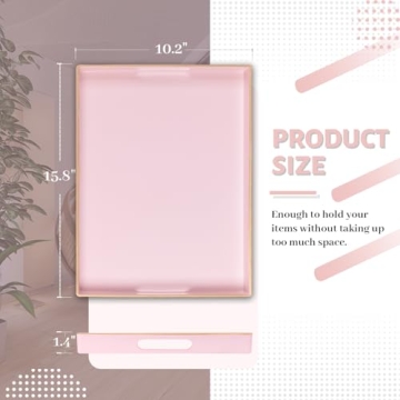 Stylish MAONAME Pink Serving Tray 15.8" x 10.2" - Versatile Use