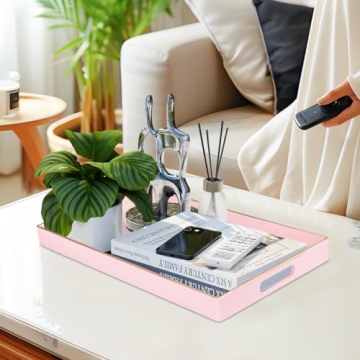 Stylish MAONAME Pink Serving Tray 15.8" x 10.2" - Versatile Use