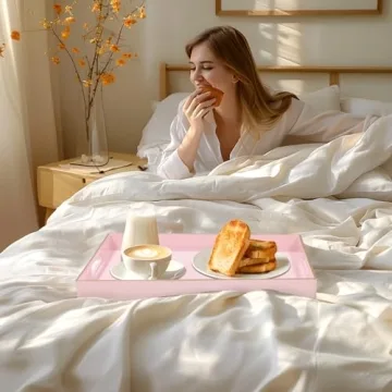 Stylish MAONAME Pink Serving Tray 15.8" x 10.2" - Versatile Use