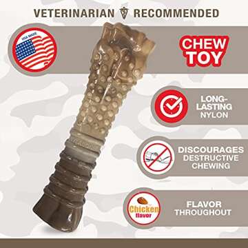 Nylabone Power Chew Camo Dog Toy - Dog Toys for Aggressive Chewers - Indestructible Dog Toys for Agg...