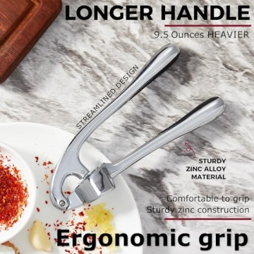 High Effective Garlic Press Set with Peeler & Brush