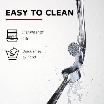 High Effective Garlic Press Set with Peeler & Brush