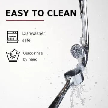 High Effective Garlic Press Set with Peeler & Brush