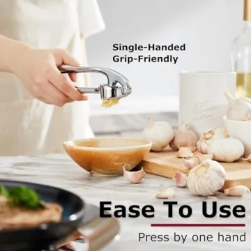 High Effective Garlic Press Set with Peeler & Brush