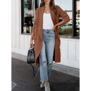 Trendy Long Sleeve Cardigan for Women - Fashionable Oversized Style
