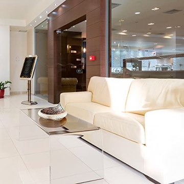 Elavain Clear Side Table - Modern Waterfall Design