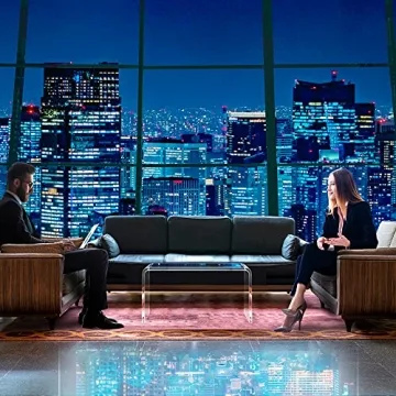 Elavain Clear Side Table - Modern Waterfall Design