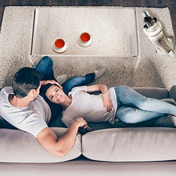 Elavain Clear Side Table - Modern Waterfall Design