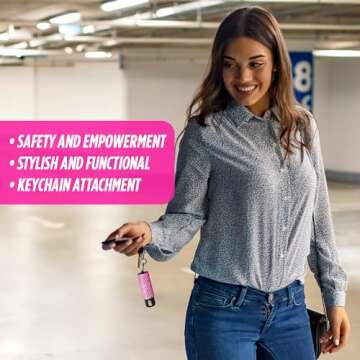 Guard Dog Security Bling it On Pepper Spray Keychain with Safety Twist Top Mini and Easy Carry Lightweight and Fashionable Maximum Police Strength OC Spray 16 Feet Range 0.5 fl oz